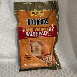 HotHands  Value Pack 10 Pairs Hand Warmers Long Lasting Heat NEW